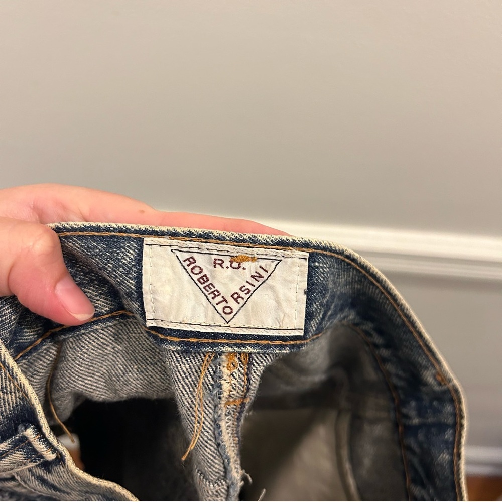 Vintage Roberto Orsini Denim Skirt 7/8 acid wash 80s jean - Picture 9 of 12